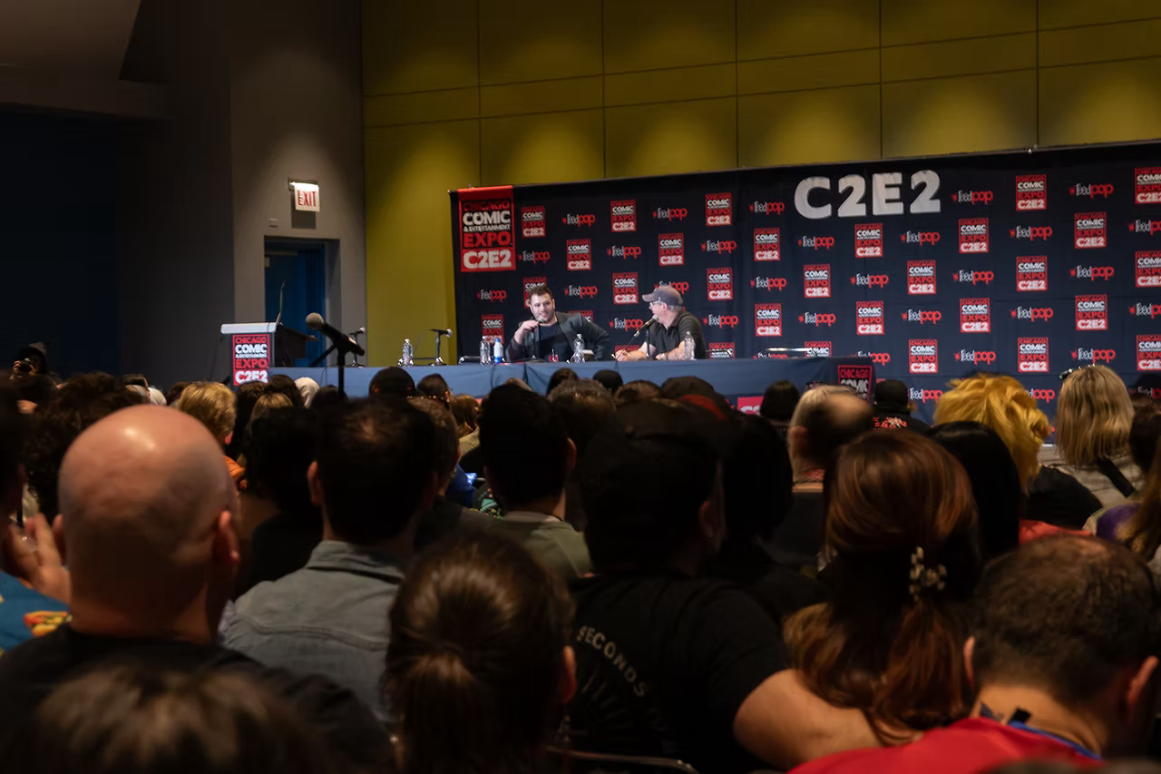 Andy Weir and Michael Zevin at Chicago's C2E2
